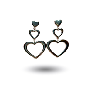 Brincos Double Heart