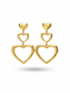 Brincos Double Heart