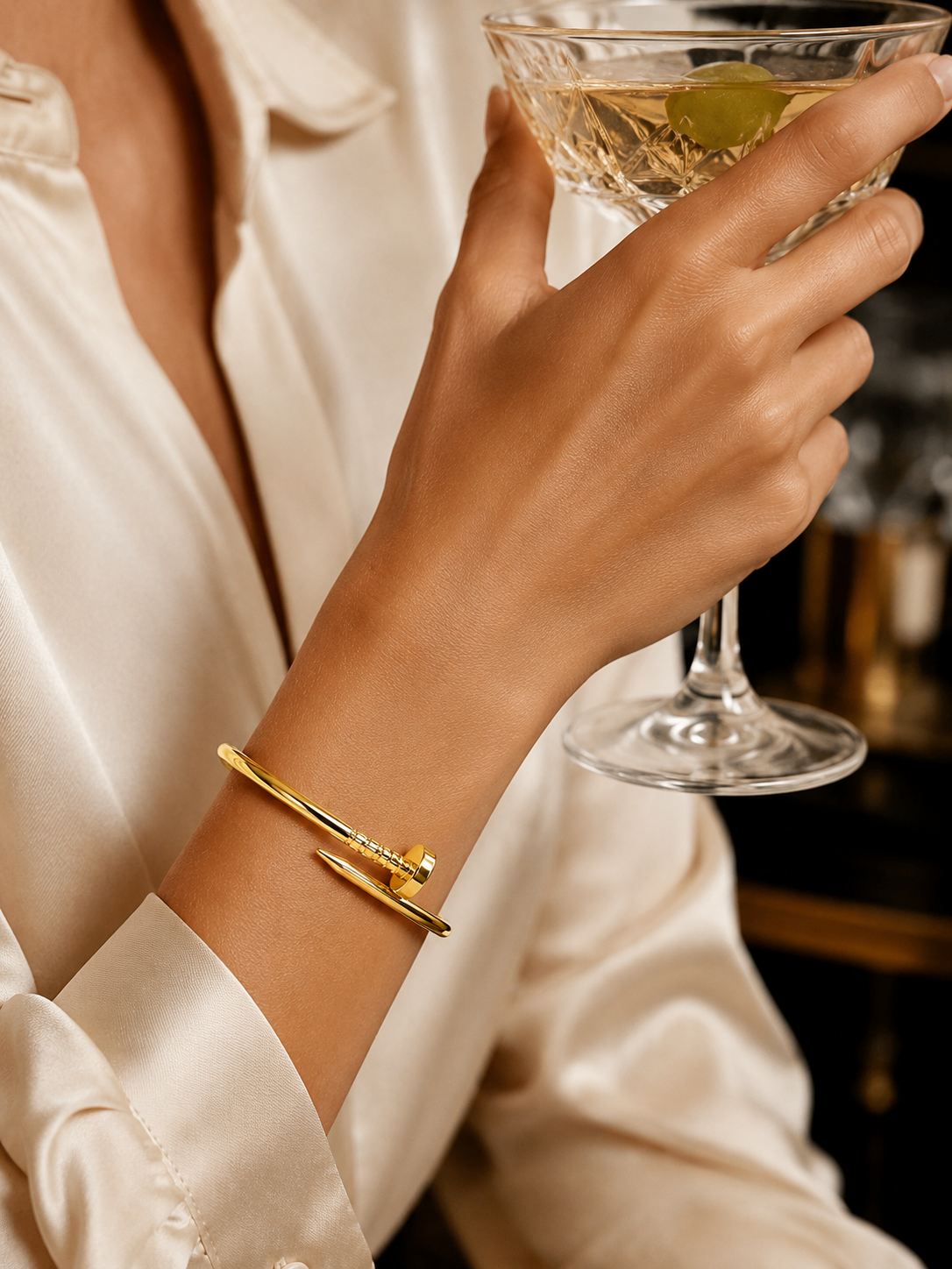 Bracelete Golden Nail - Imagem 4