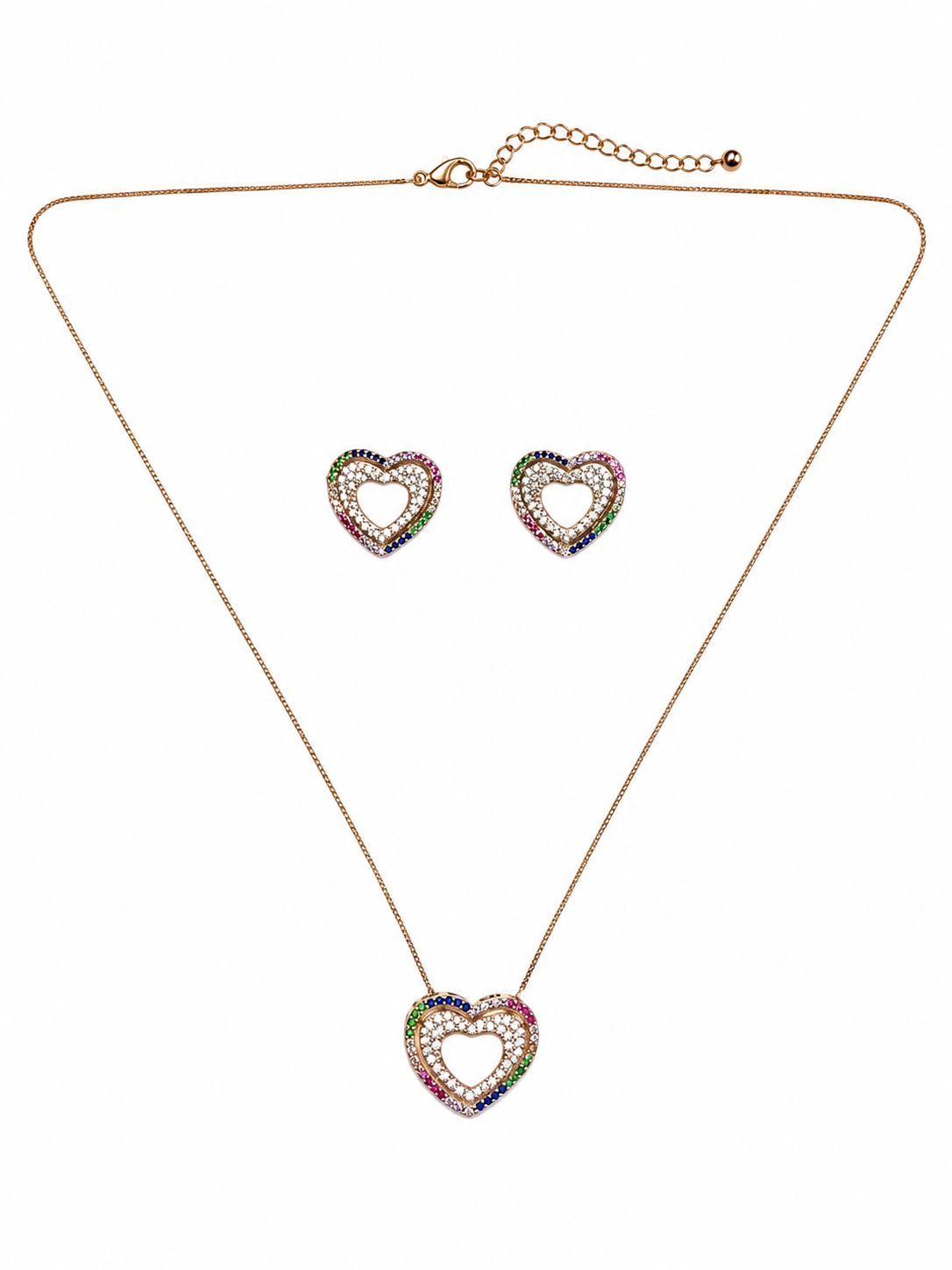 Conjunto Rainbow Heart