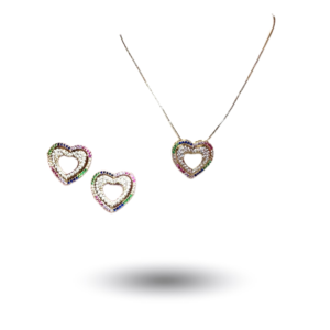 Conjunto Rainbow Heart