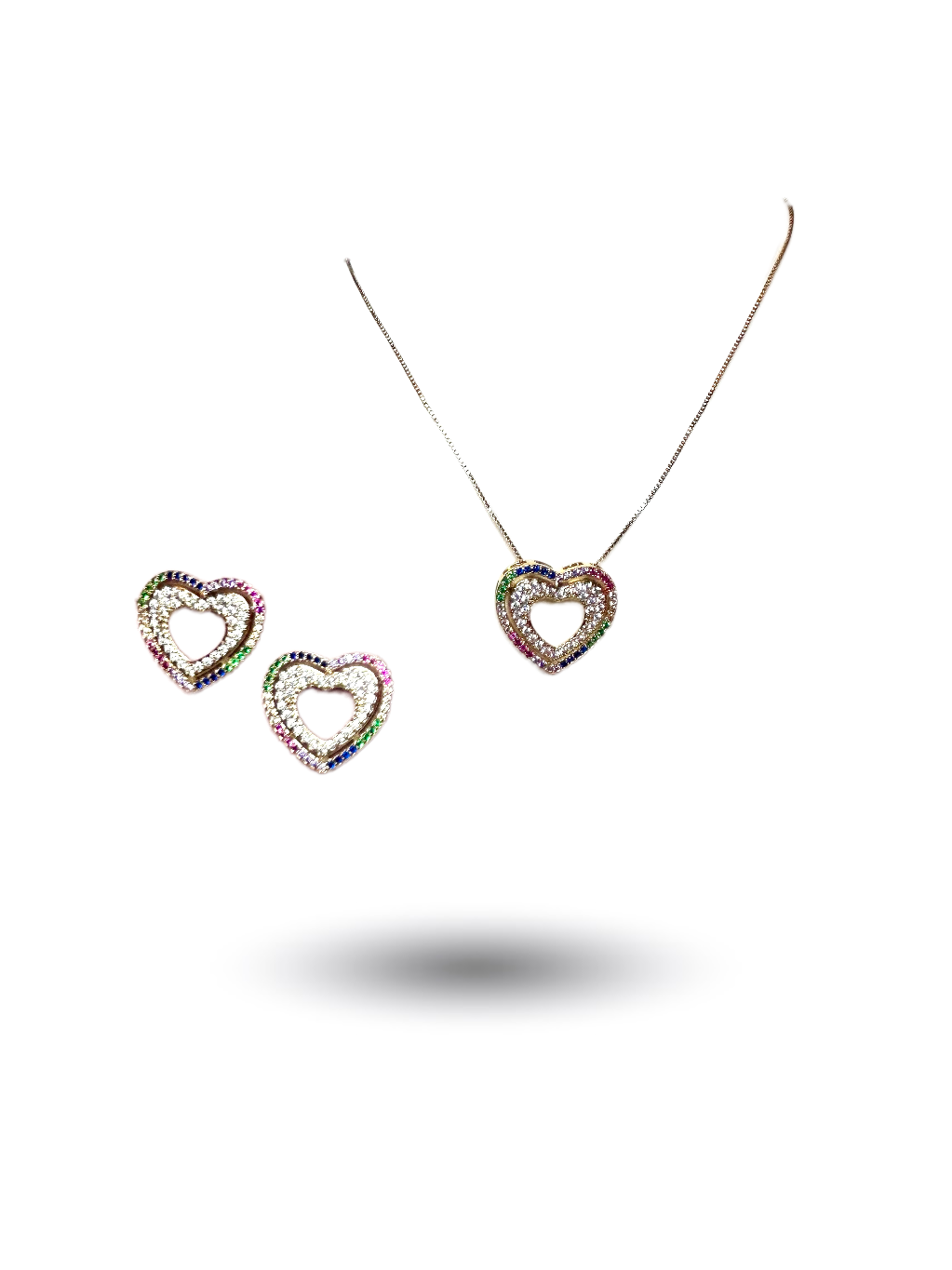 Conjunto Rainbow Heart