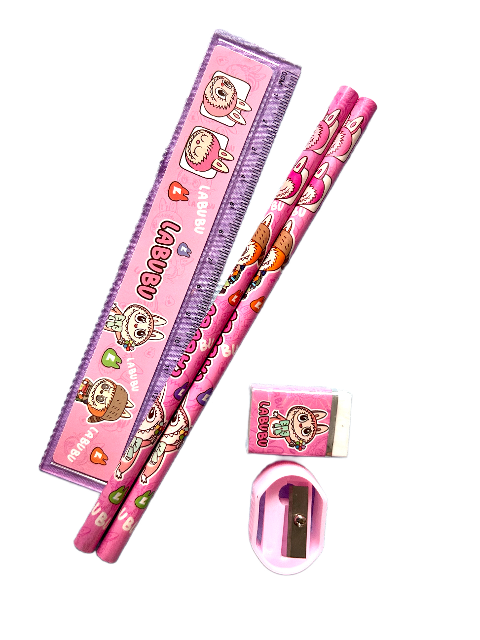 Estojo Com Kit Escolar Labubu - Imagem 2