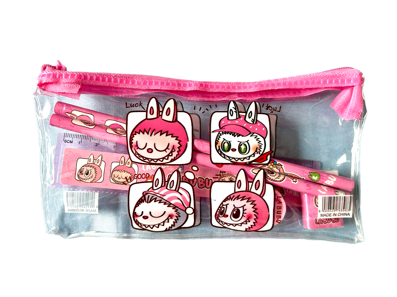 Estojo Com Kit Escolar Labubu - Imagem 6