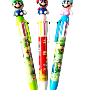 Caneta Esferográfica 6 Cores Mario Bros