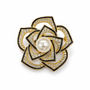 Broche Noir Perle