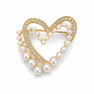 Broche Coeur Perle