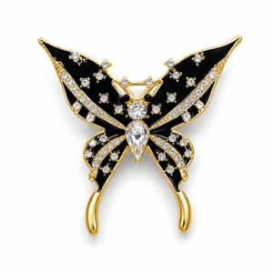 Broche Noir Papillon